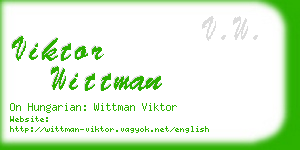 viktor wittman business card